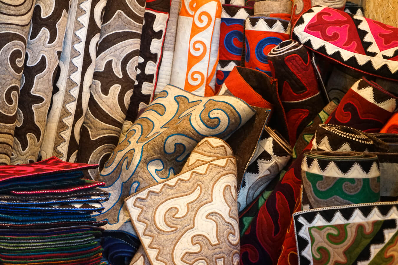 Ethnic souvenirs from Central Asian artists