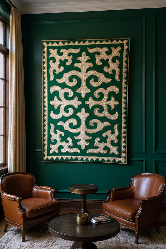 Traditional Central Asian wall art