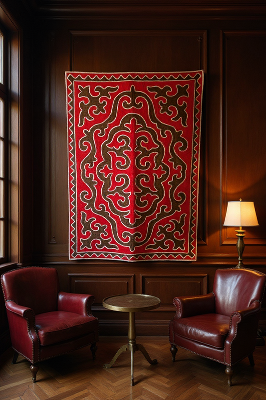 Traditional Central Asian Small Carpet