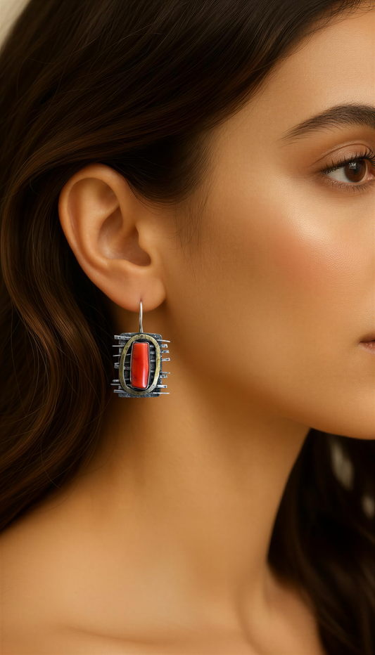 Crimson Fortress Earrings