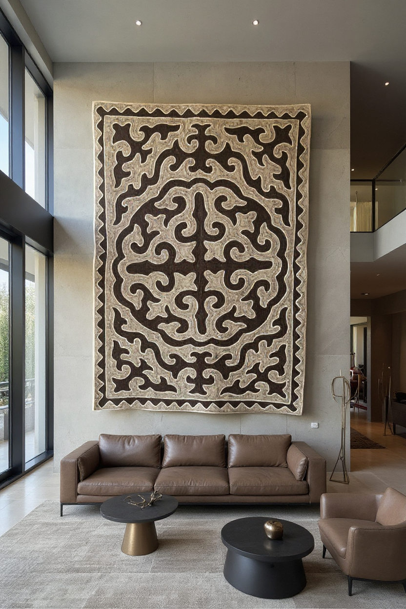 Traditional Central Asian Small Carpet