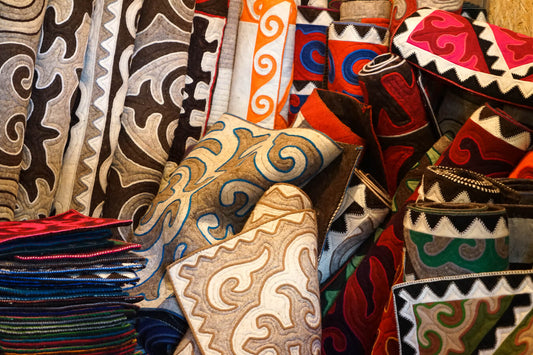 Ethnic souvenirs from Central Asian artists